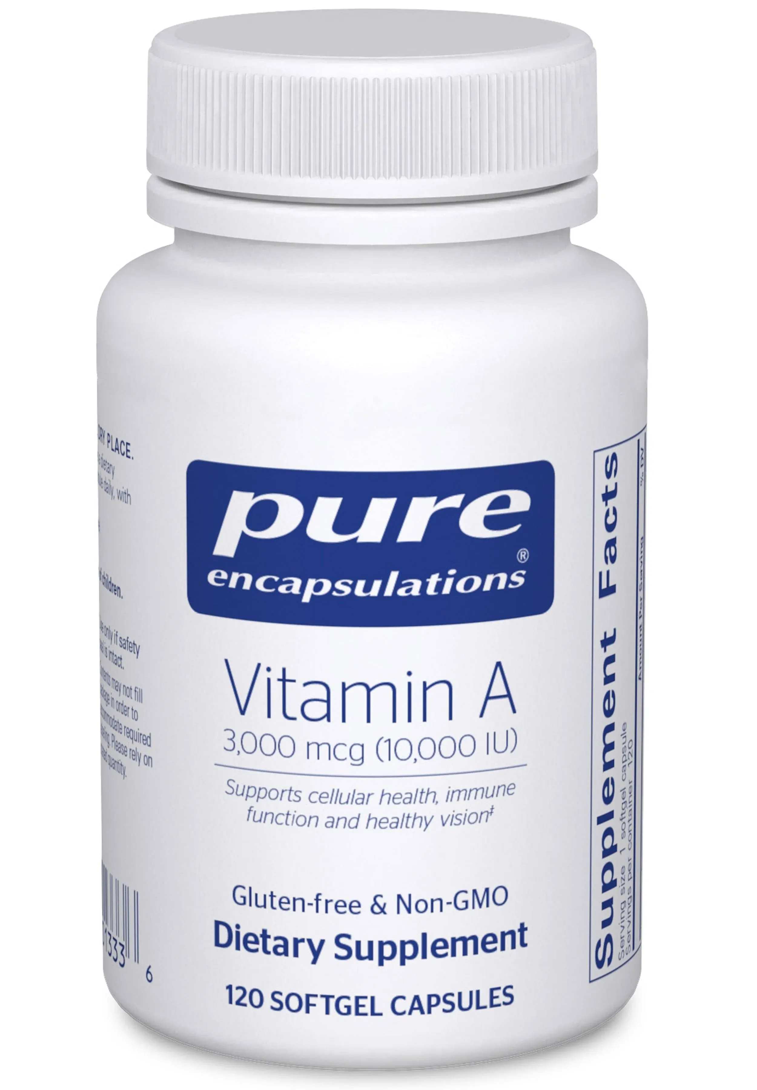 Pure Encapsulations Vitamin A 10,000 IU - 120 Softgel Capsules