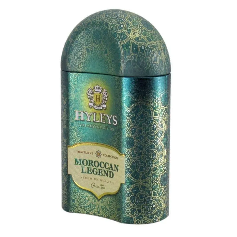 Hyleys Moroccan Legend Green Tea w/ Mint Rose &amp; Blue Corn Flowers 3.52oz