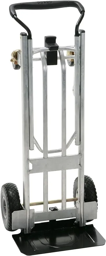 Cosco 12243ASB1E 3-in-1 Folding Series Hand Truck Platform Cart with Flat-Free Wheels, 800 lb/1000 lb Capacity, Black