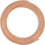 Bella Bays Copper Tubing 1/2" OD x 0.444" ID x 50 ft, 99.9% C12200 ASTM B280 Refrigeration ACR Tubing Seamless Soft Coil Round T2 Pure Copper Tube