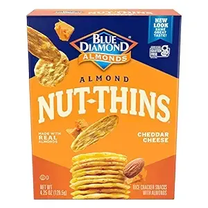 Blue Diamond - Nut Thins - Cheddar Cheese - Case of 12 - 4.25 oz.