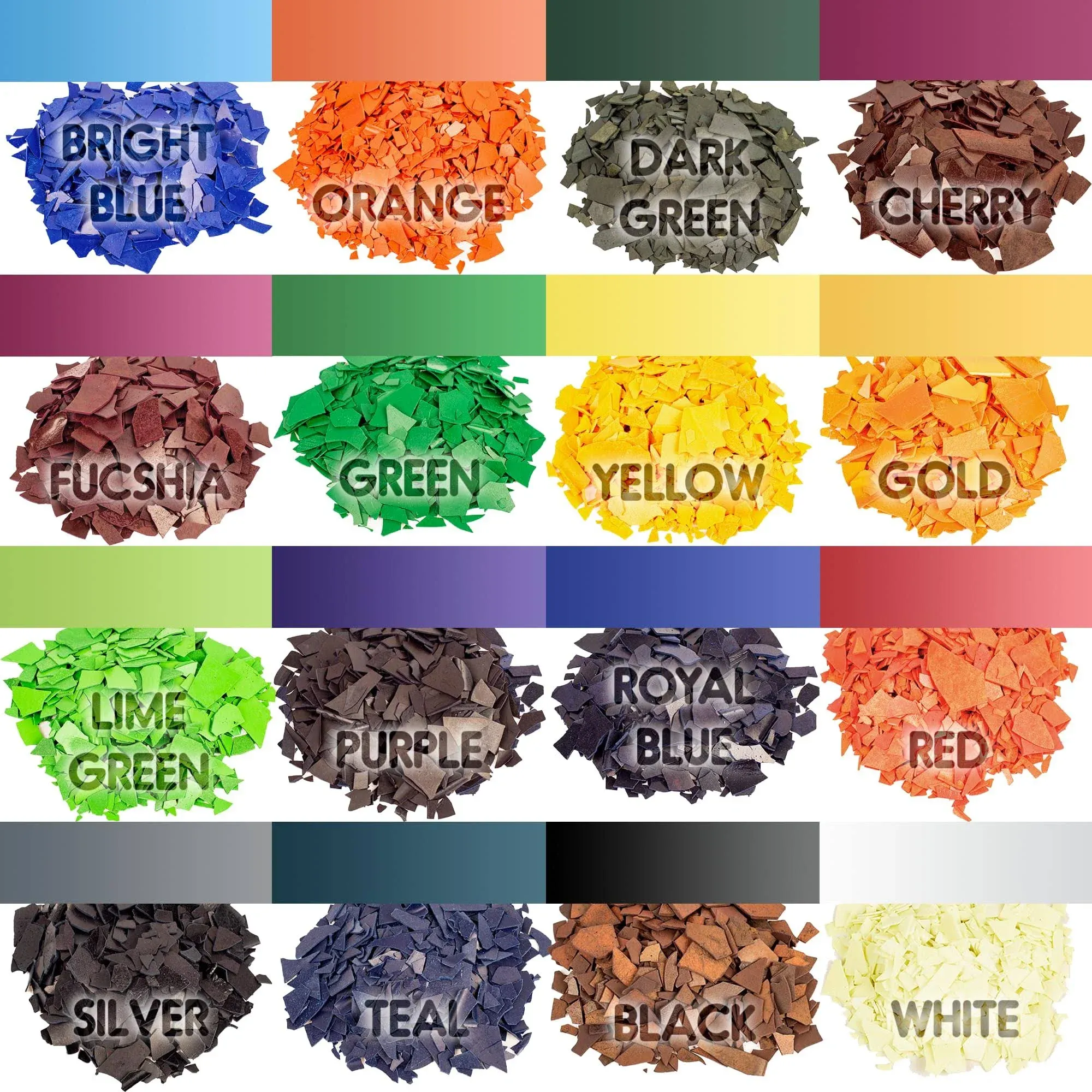 Soulsoy Candle Dye for Candle Making - 16 Popular Colors Wax Dye Flakes - Makes ...