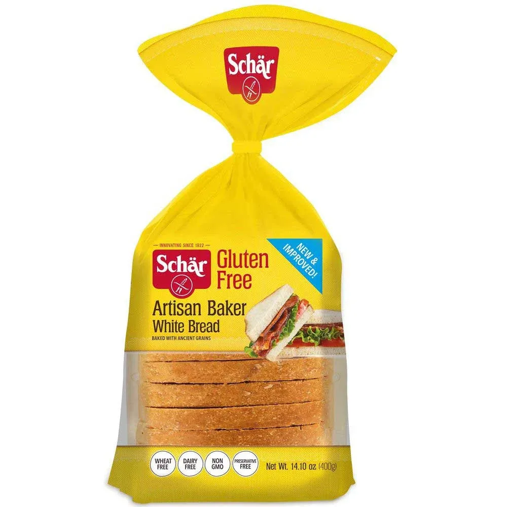 Schar Gluten Free Artisan White Sourdough Bread, 14.1 Ounce, 8 Packs Per Case