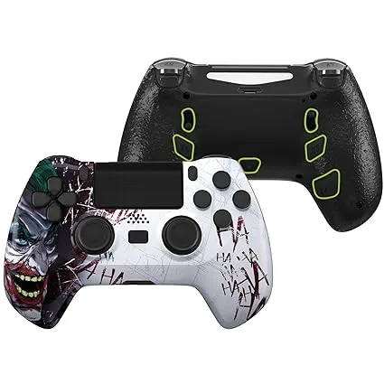 eXtremeRate Scary Party DECADE Tournament Controller (DTC) Upgrade Kit for PS4 Controller JDM-040/050/055, Upgrade Board & Ergonomic Shell & Back Buttons & Trigger Stops - Controller NOT Included - P4MG009