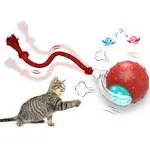 Giociv Interactive Cat Toys Ball for Indoor Cats Fast Rolling On Carpet, Chirping & Motion Activate Cat Toys