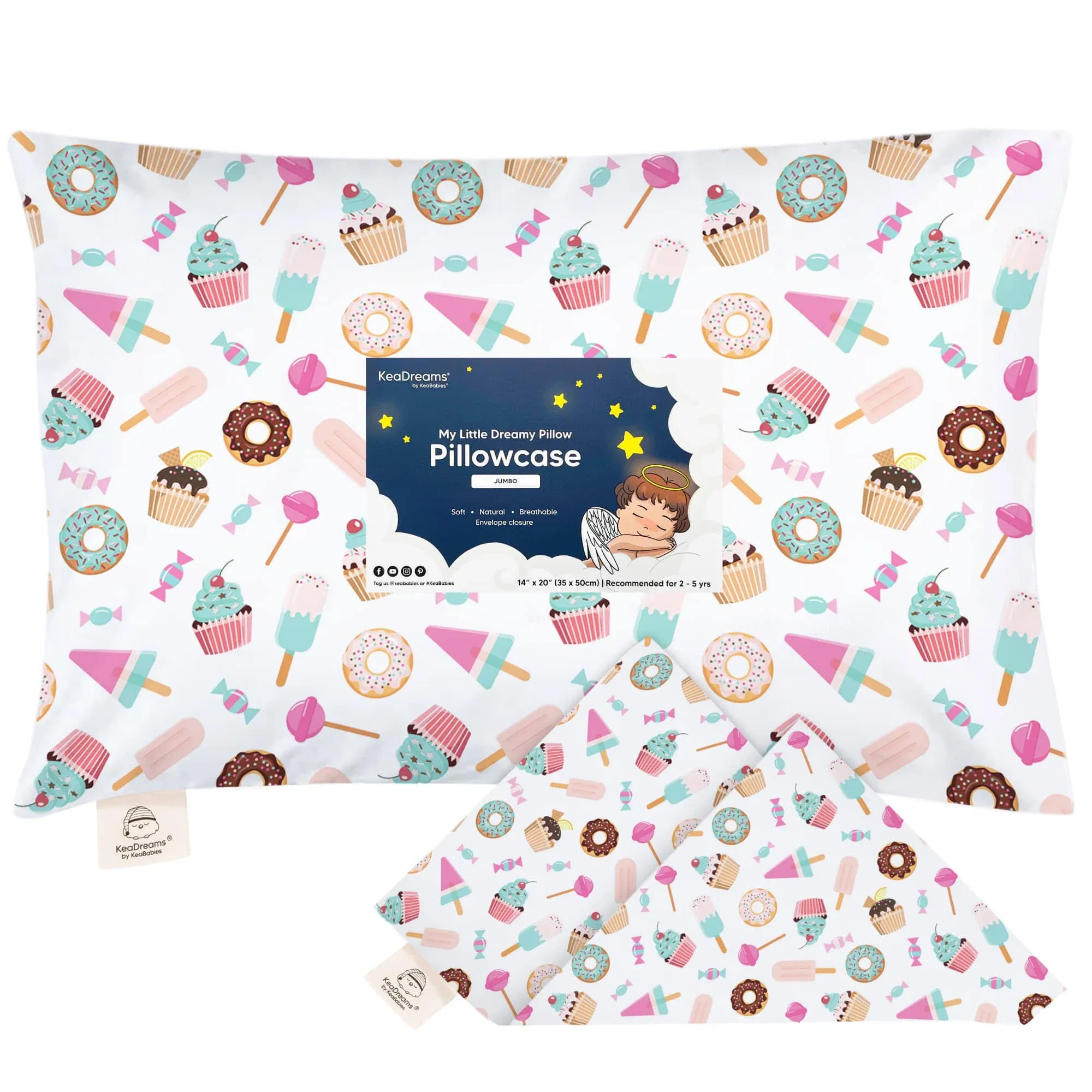 KeaBabies Printed Toddler Pillowcase