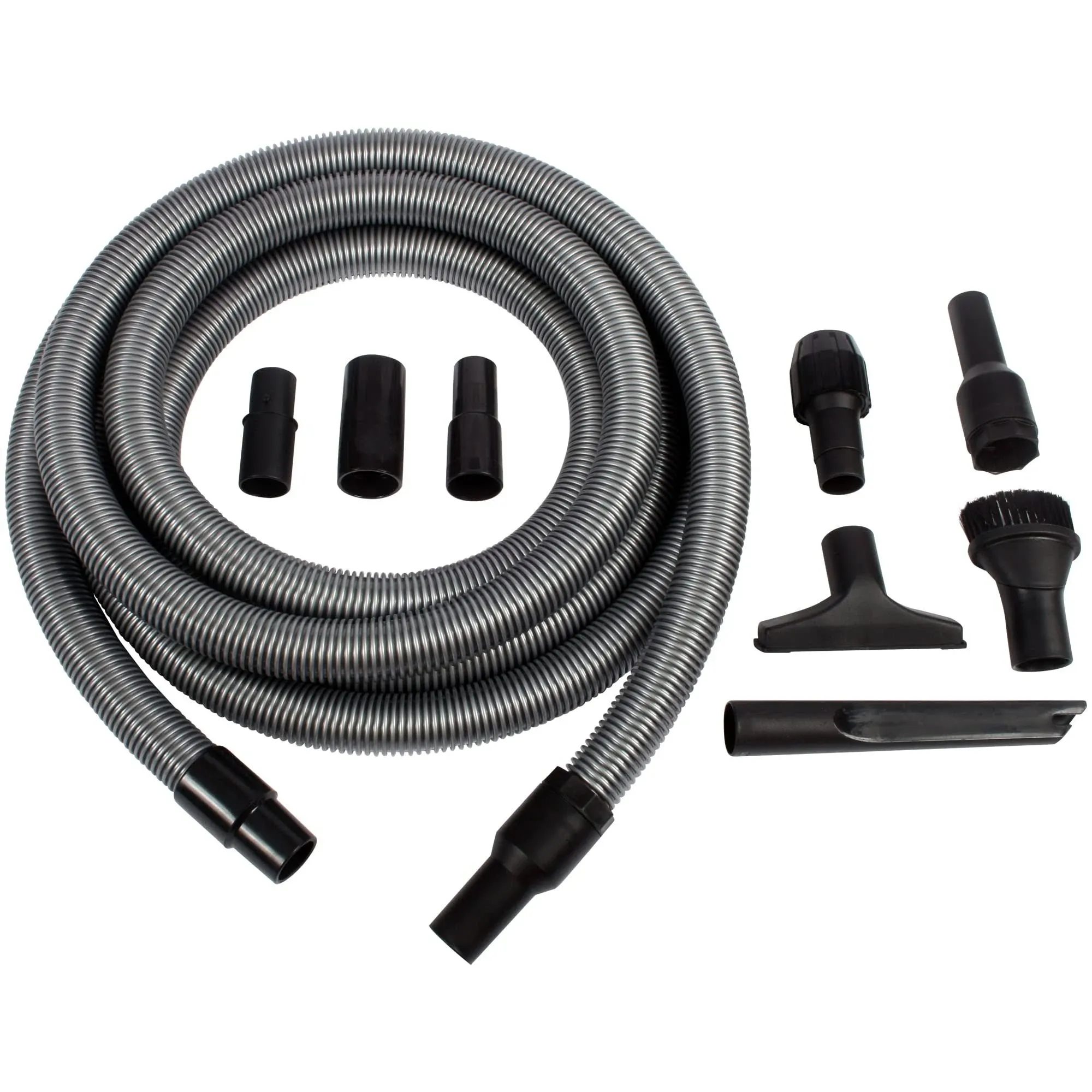 Cen-Tec Systems Upright and Canister Vacuum Extension Attachment Kit, 20 Ft. Hose w/Accessories, Black