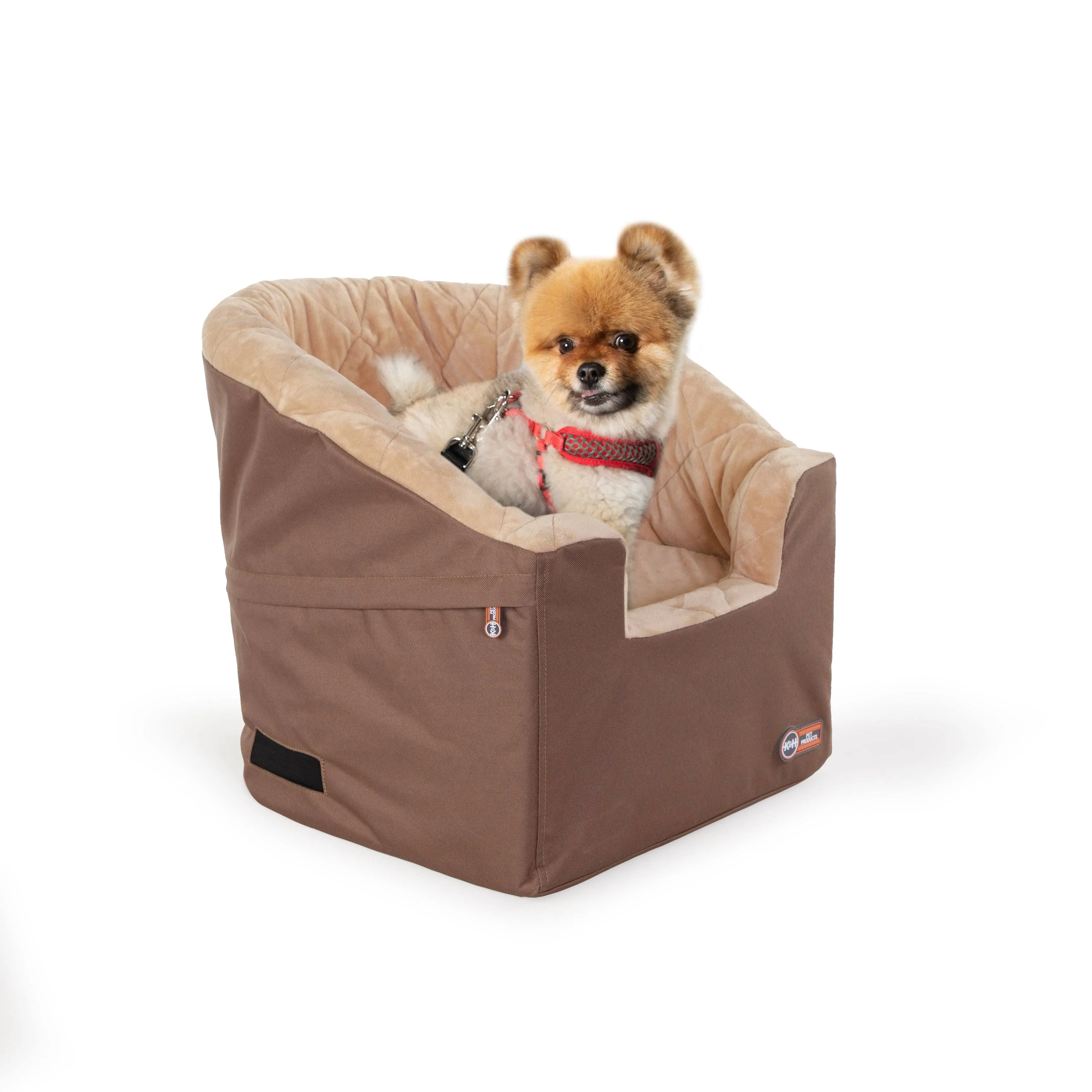 K&H Pet Products Bucket Booster Dog Car Seat Knockdown Tan/Tan Small