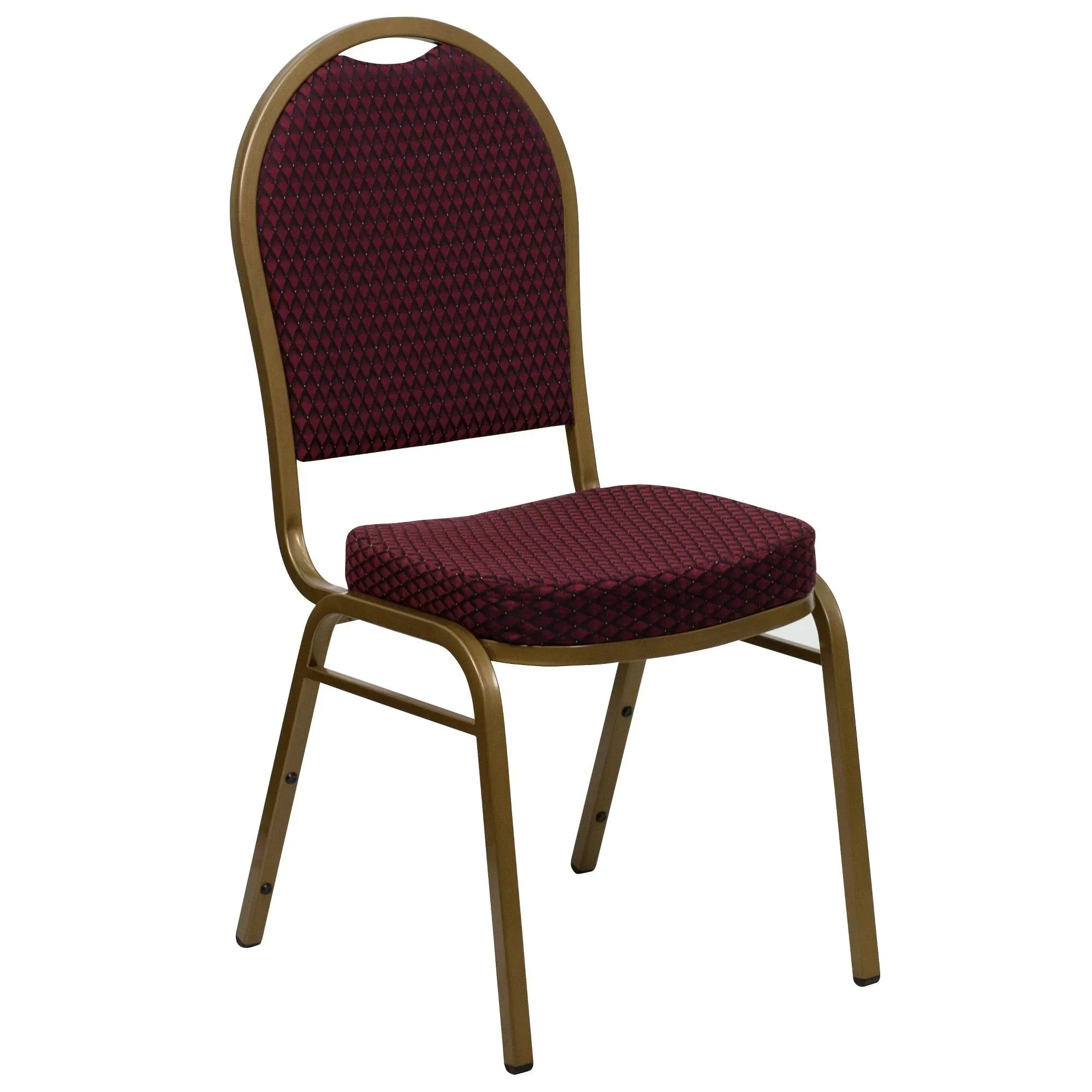 Flash Furniture Series Dome Back Stacking Chair Patterned Beige 2.5 Seat Gold