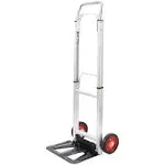 Hand Truck Dolly Aluminum Foldable Hand Cart with 6" Wheels 220 lb Capacity