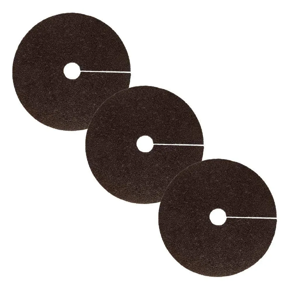 Rubberific 24 in. Brown Recycled Rubber Tree Ring (3-Pack)