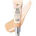 IT Cosmetics CC+ Nude Glow Lightweight Foundation + Glow Serum with SPF 40 - With Niacinamide, Hyaluronic Acid & Green Tea Extract - 1.08 fl oz