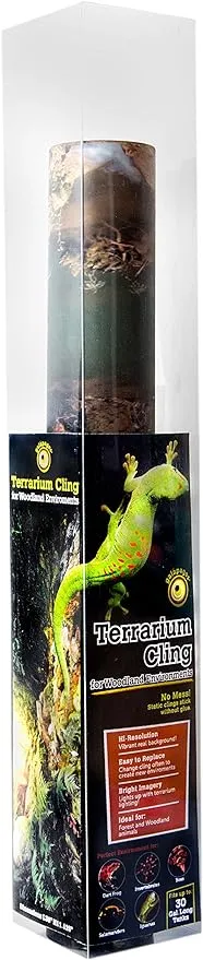 Galápagos (05400) Terrarium Background Clings, 11.125" x 36", Woodland