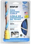 Pipe Heating Cable - Freeze Protection Kit for Water Pipes | Built-in Thermostat - Winterize and Prevent Pipes from Freezing - Blue, 6 Ft.