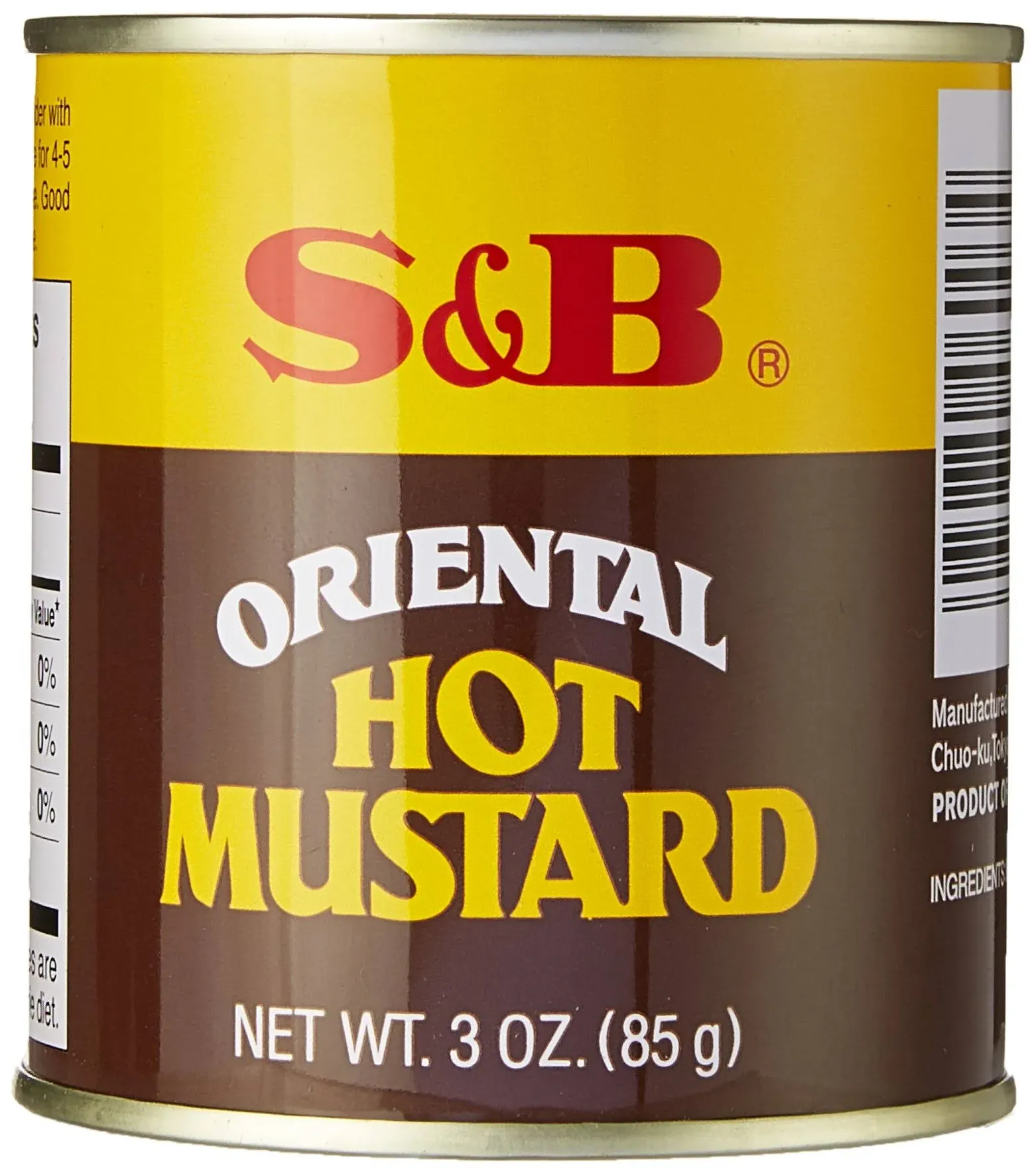 S & B Hot Mustard, Oriental - 3 oz