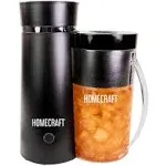 Homecraft Electric Iced Tea Maker for Sweet Tea and Cold Brew Coffee, Double Insulated Pitcher, Black, Small