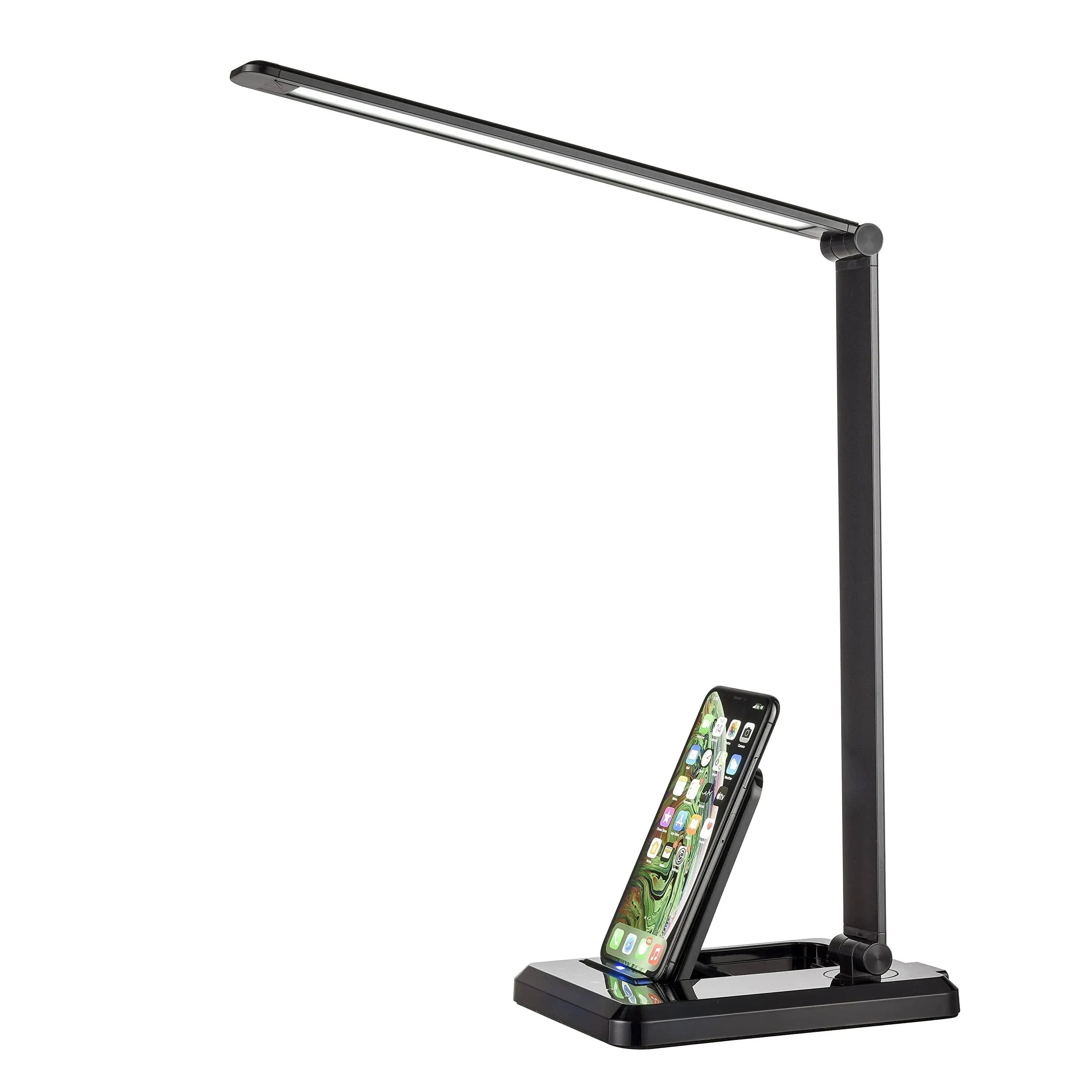 LED Desk Lamp with Wireless Phone Charger & USB Port