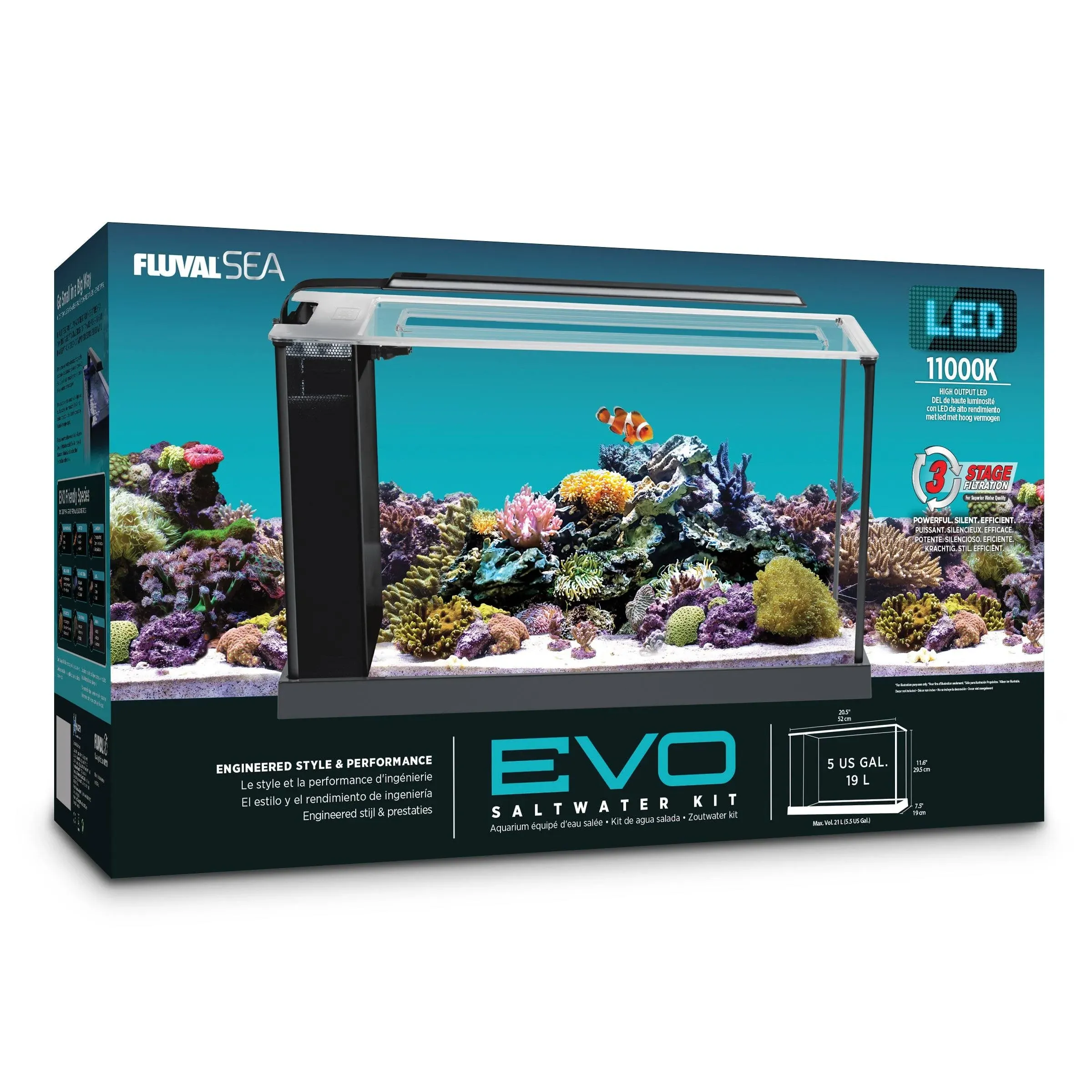 Fluval 5-Gallon Evo V Saltwater Aquarium Kit