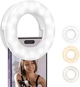 Selfie Ring Light for Phone with 3 Light Temperatures