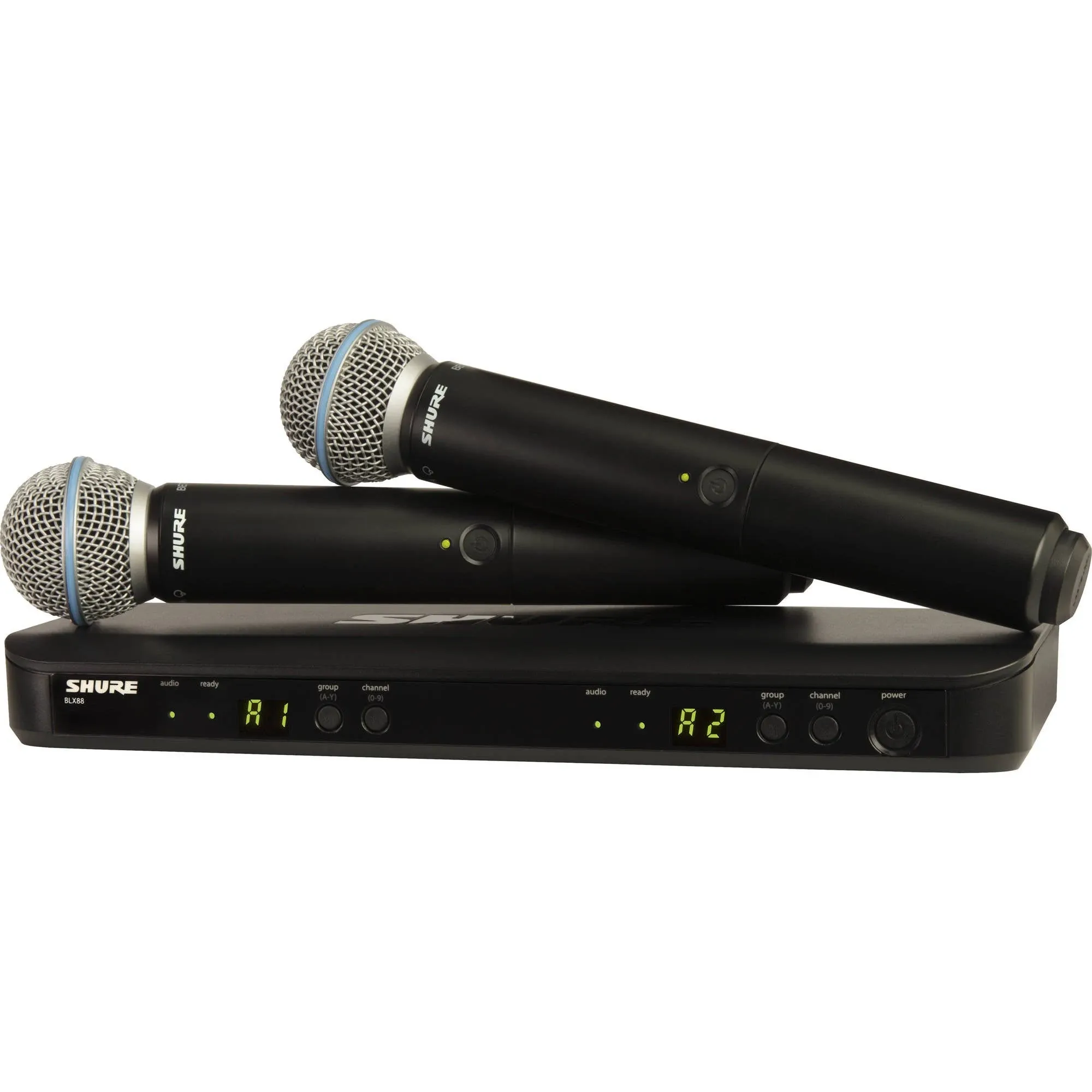 Shure BLX288/SM58 Dual-Channel Wireless Handheld Microphone System with SM58 Capsules (H10: 542 to 572 MHz)