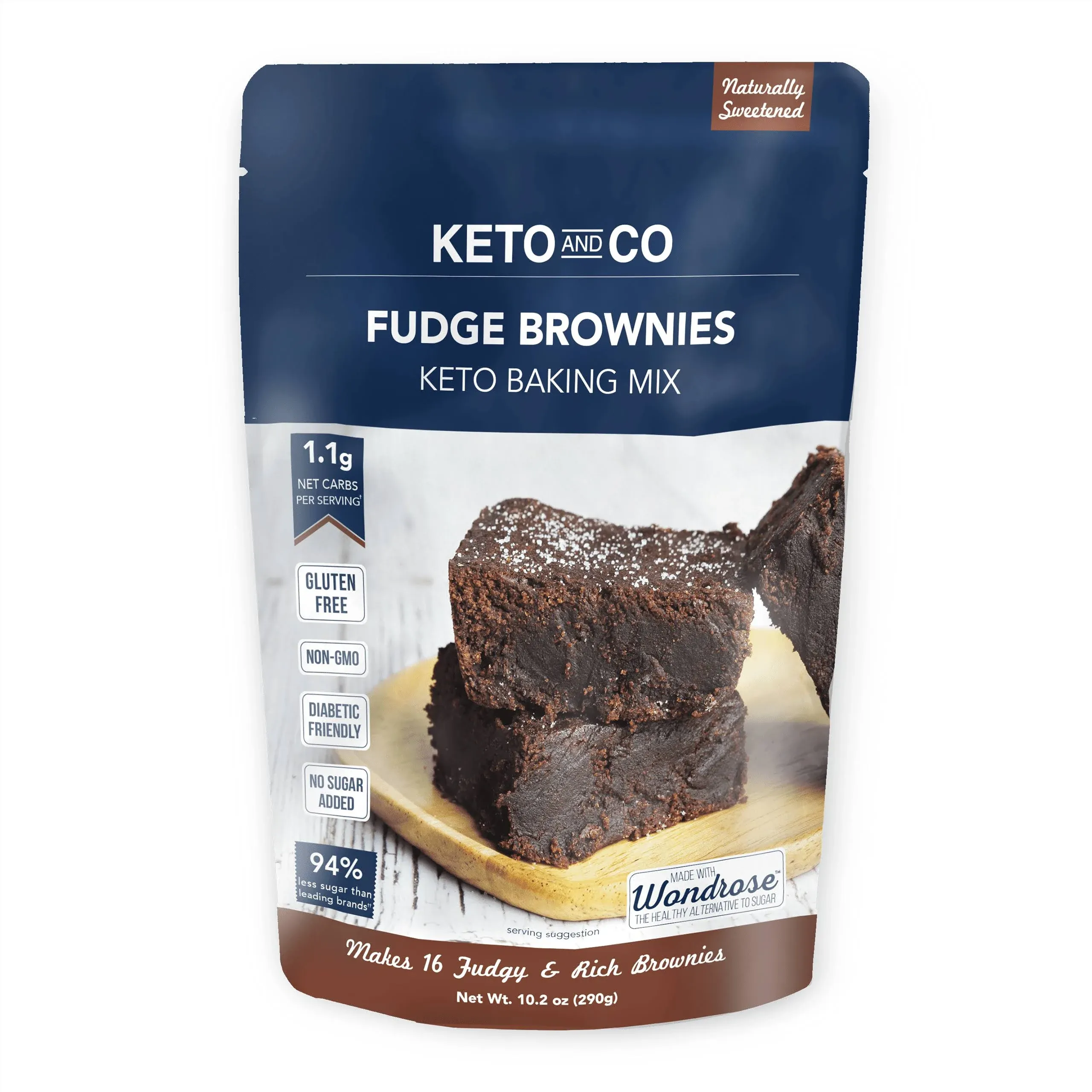 Keto And Co Keto Baking Mix, Fudge Brownies - 10.2 oz