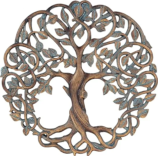 Tree of Life Wall Plaque 11 5/8 Inches Decorative Celtic Garden Art Sculpture for Living Room
