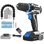 20V Cordless Drill Set Power Drill Driver Impact Drill with Battery Fast Charger