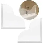 Tub Splash Guard Removable, 2 Pack Bathtub Water Splash Guards,Silicone Base & Acrylic Tub Corner Guards to Keep Water in Tub, Self-Adhesive & Prevent Shower Water from Splashing Out.