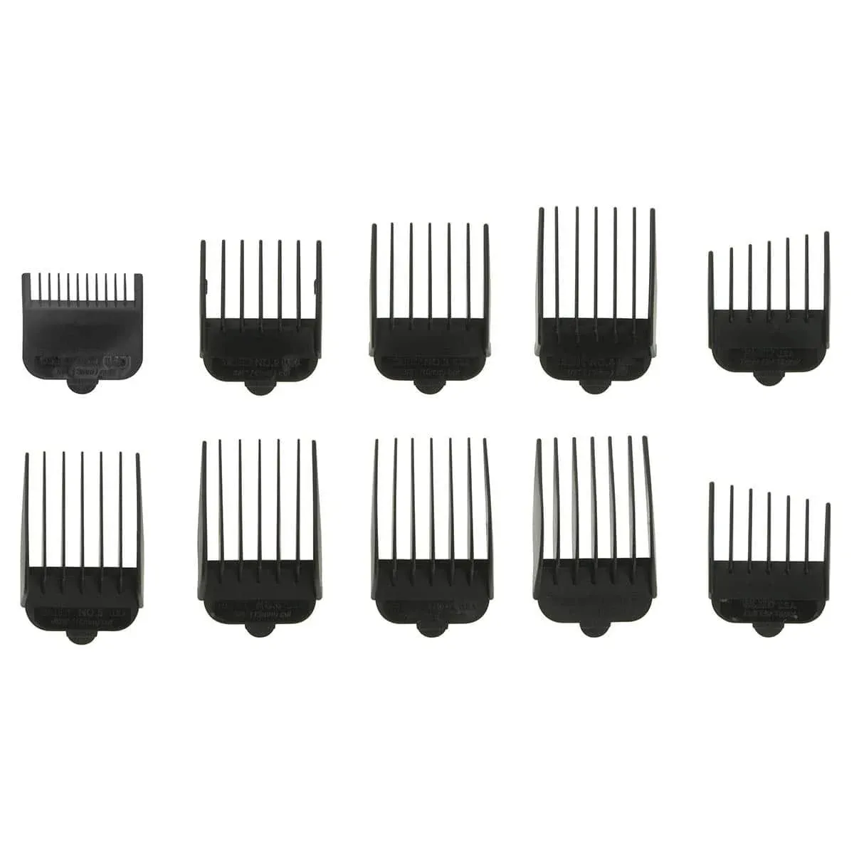 WAHL Professional Animal Attachment Guide 10 Piece Assortment, Black Oxide 