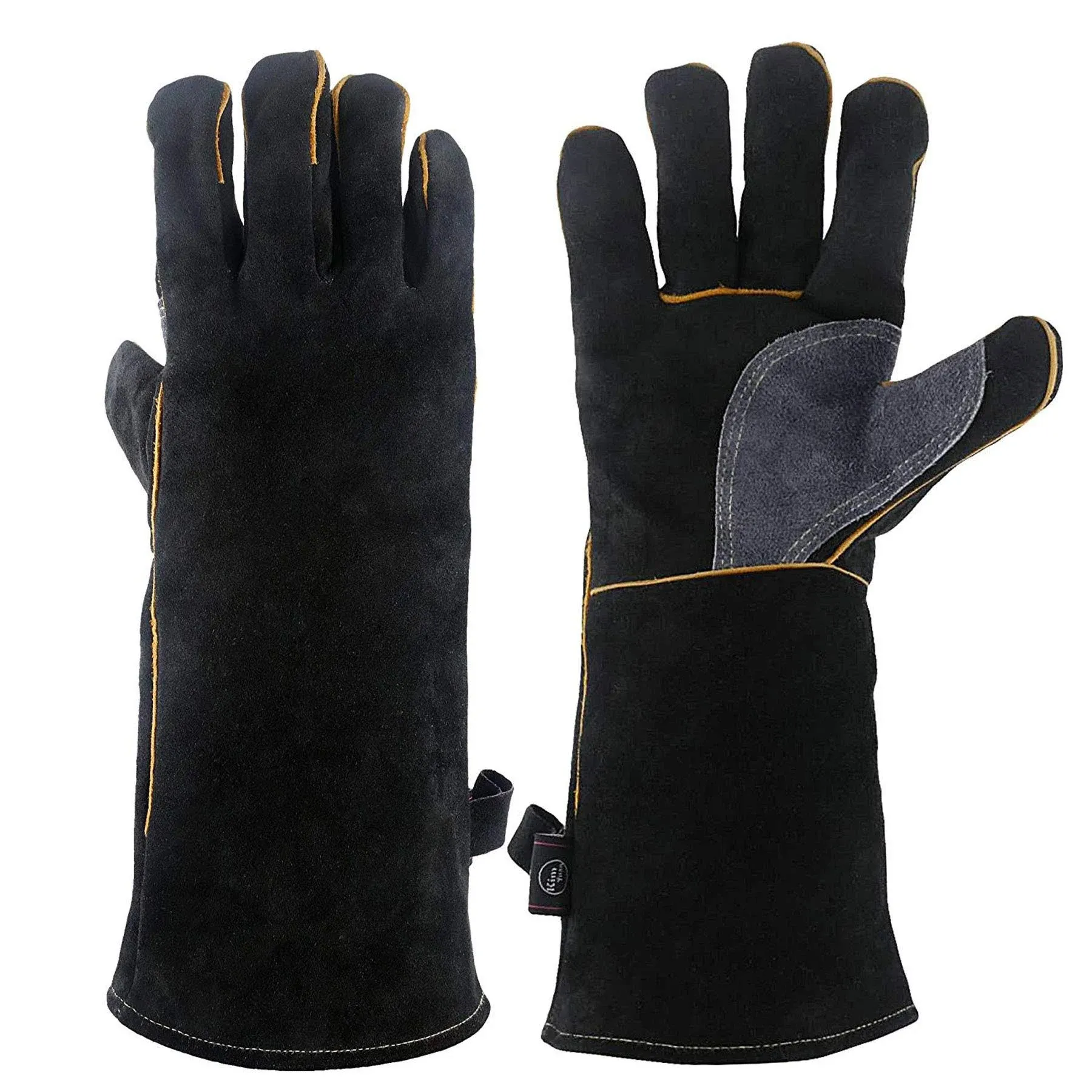 Upgrade Extreme Heat &amp; Fire Resistant Gloves Leather with Kevlar Stitching,Mi..<wbr/>.