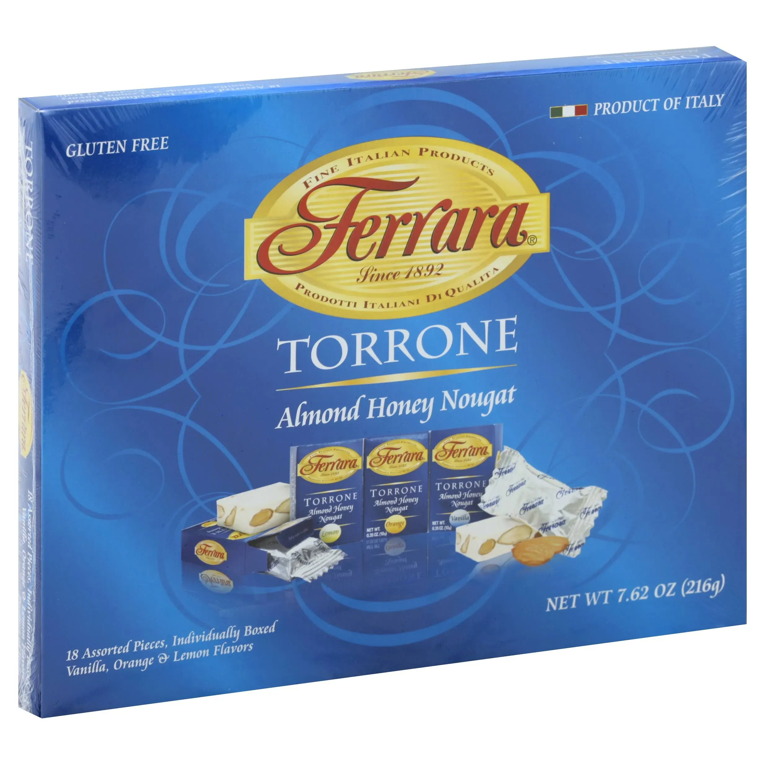 Torrone Nougat Candy, 18 Piezas Surtidas () Net Wt 7.62 216G