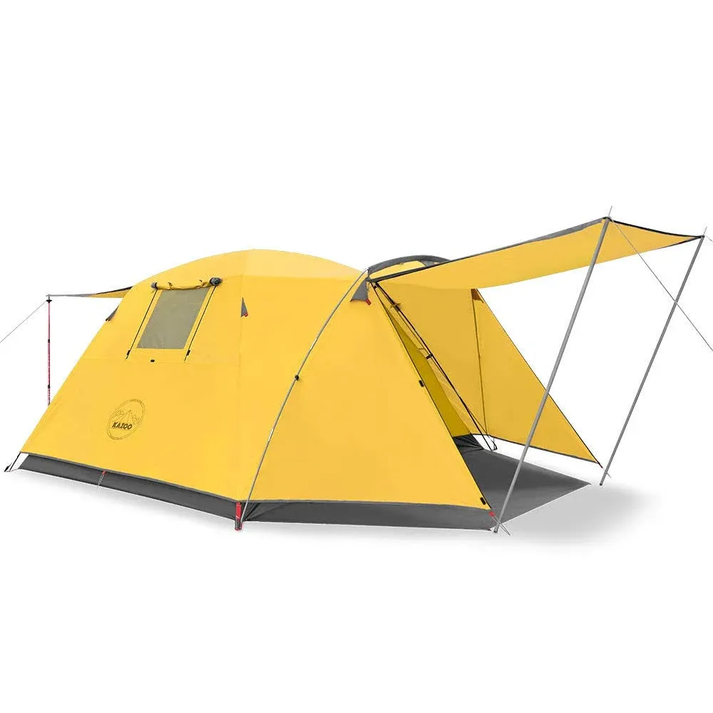 Spacious 4-Person Kazoo Tent- Waterproof & Perfect For Outdoor Family Camping