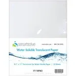 SmartSolve - IT118942 2pt Water-Soluble Translucent Paper 8.5" x 11" White (Pack of 25)