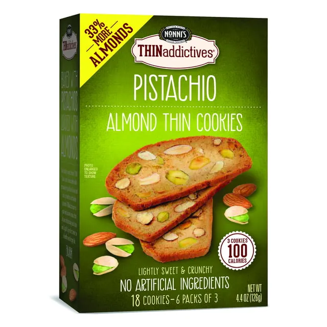 Nonni's THINaddictives Thin Cookies Pistachio Almond