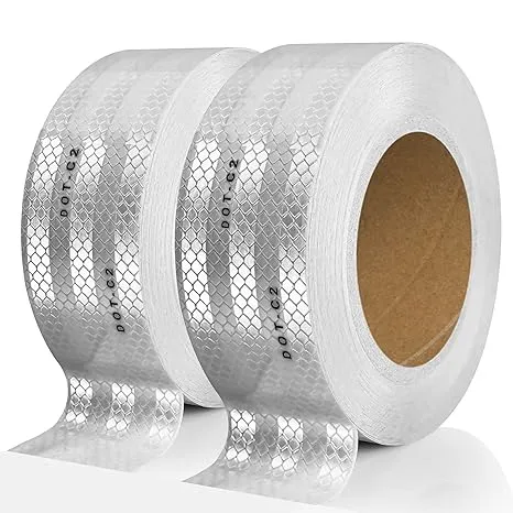 2 Inch X 200 Feet Silver DOT-C2 Reflective Tape Adhesive Safety Conspicuity Outd