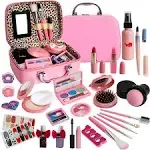 Kids Washable Makeup Girl Toys - Kids Makeup Kit for Girl, Real Make Up Set, ...