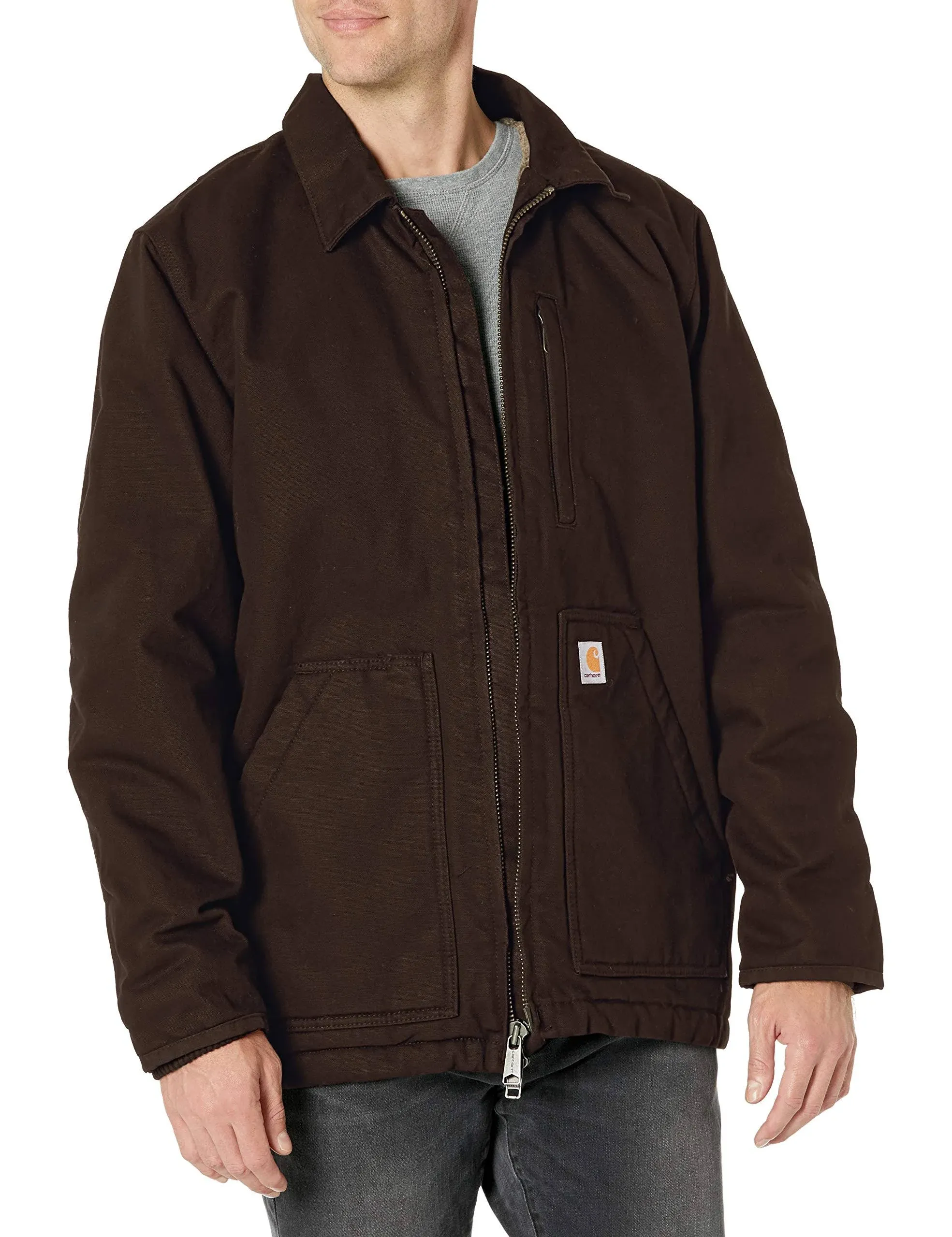 Carhartt Men's Washed Duck Sherpa Lined Coat