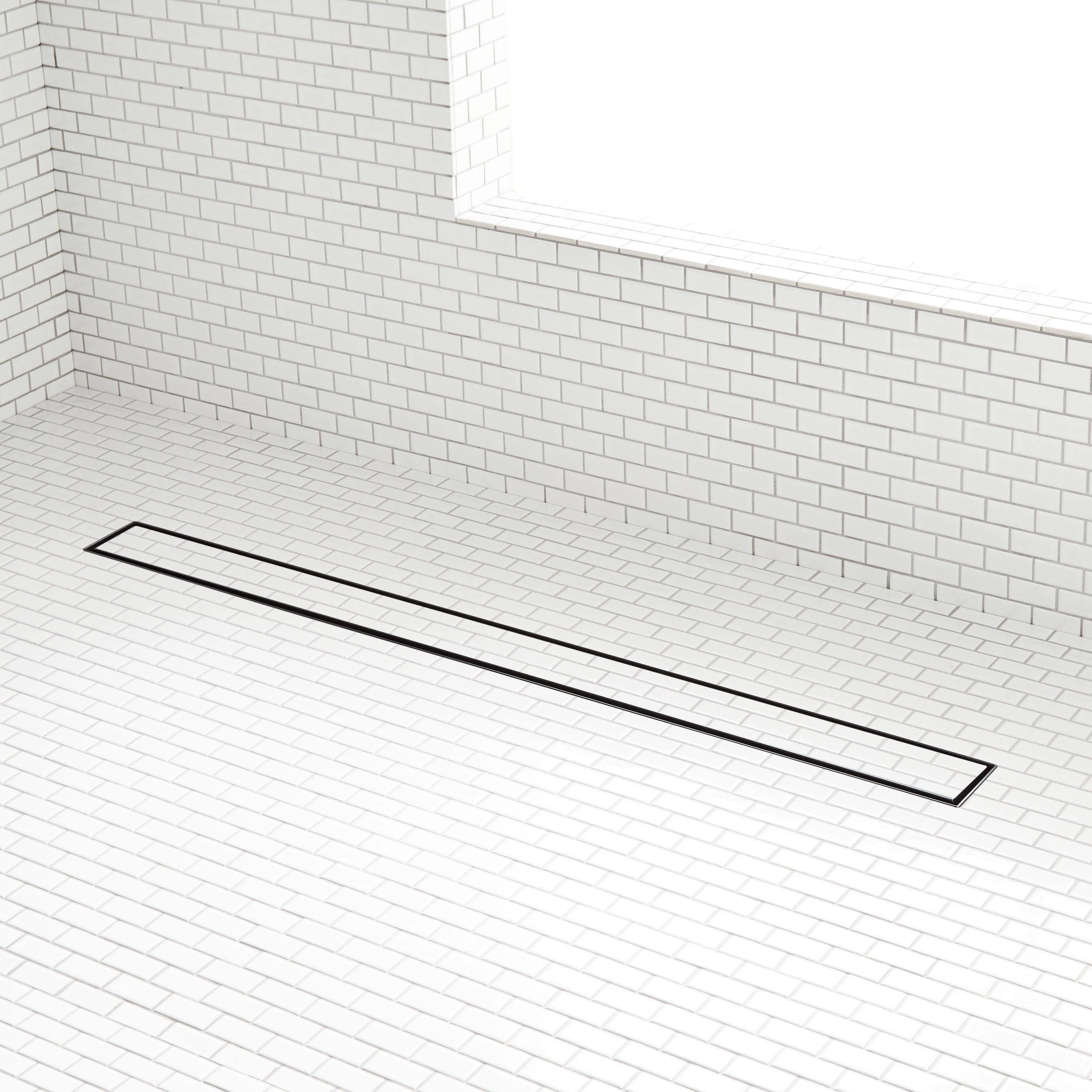 Signature Hardware 443320 Cohen 36" Tile Insert Linear Shower Drain with Flange