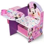 Delta Children Chair Desk with Storage Bin, Disney Minnie Mouse & Chair Desk with Storage Bin - Ideal for Arts & Crafts, Snack Time, Homeschooling