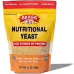 Bragg Premium Nutritional Yeast Seasoning - Vegan, Gluten Free – Good Source of Protein & Vitamins – Nutritious Savory Parmesan Cheese Substitute (Original, 12 Ounce (Pack of 1))