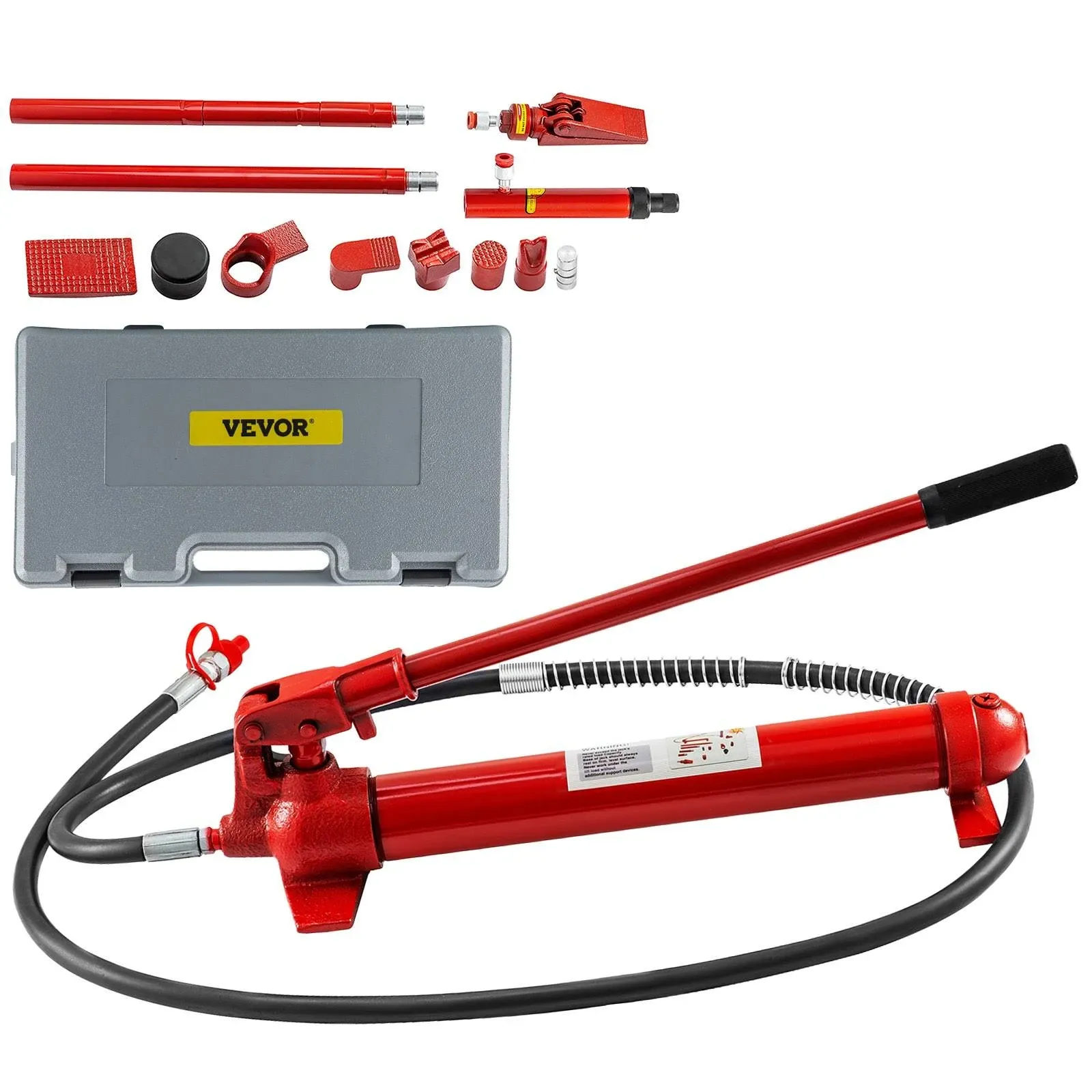 VEVOR 12 Ton Hydraulic Ram with Pump Porta Power Kit