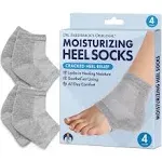 Dr. Frederick's Original Moisturizing Heel Socks for Cracked Heel Treatment - 2 Pairs - Stop Cracked Heels in Their Tracks