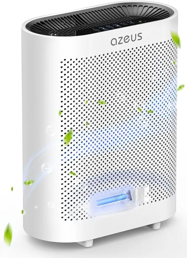 Azeus True HEPA Air Purifier for Home, Up to 2160 Sq ft Large Room, UV Light | Ionic Generator | Office or Commercial Filter 99.97% Pollen Smoke