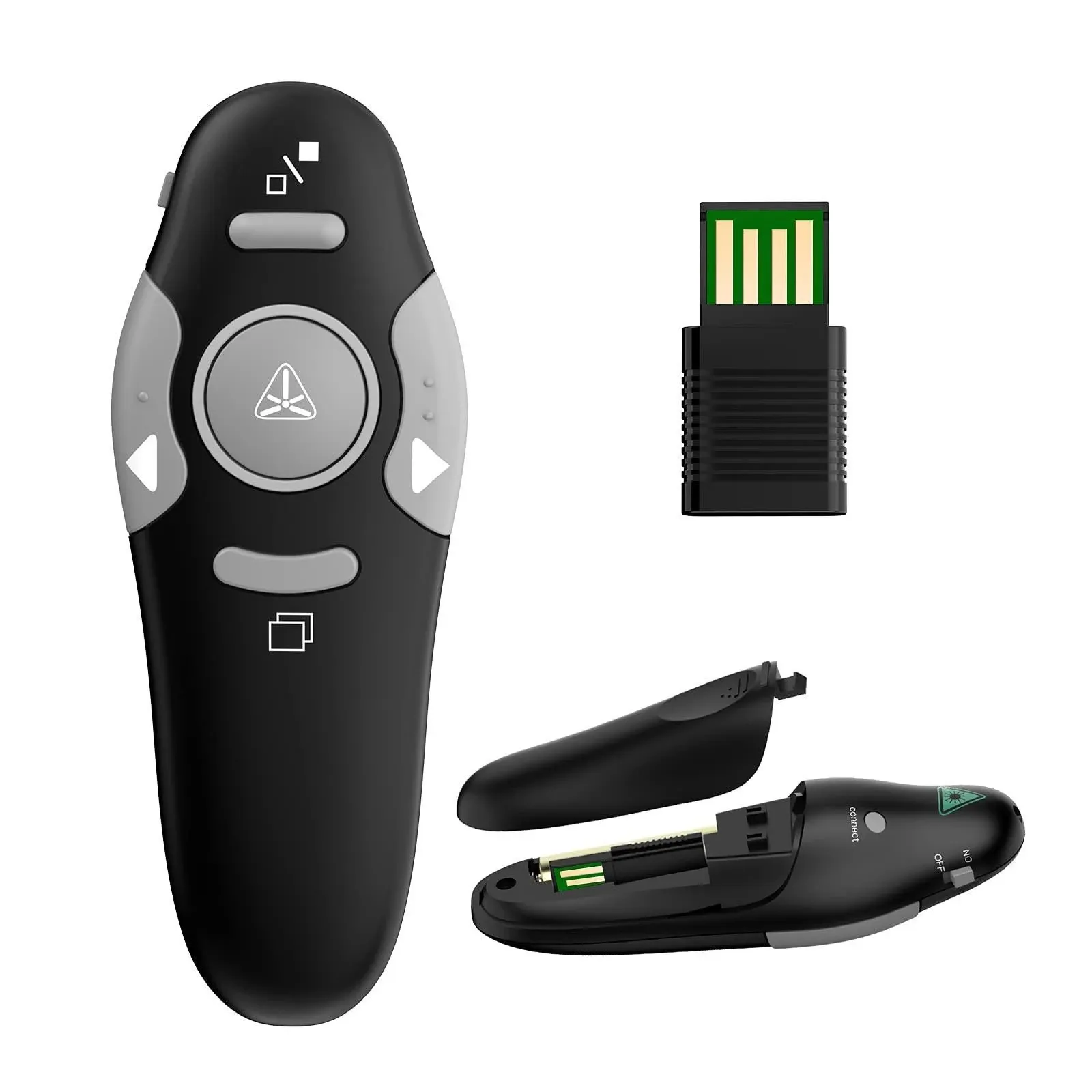 QUI Presentation Clicker Wireless Presenter Remote Clicker for PowerPoint Presentation Remote, PPT PowerPoint Clicker Slide Clickers for Mac/Windows/Linux, Computer/Laptop, Google Slide/PPT/Keynote