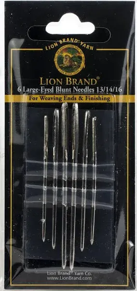 Lion Brand Yarn 400-5-5002 Large-Eye Blunt Needles, Set of 6,Silver