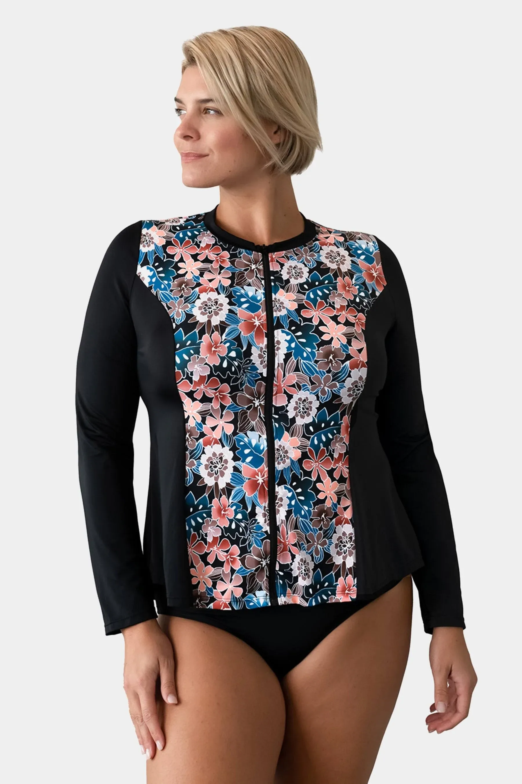 Women's Standard Moon Shadow Long Sleeve Swim Shirt