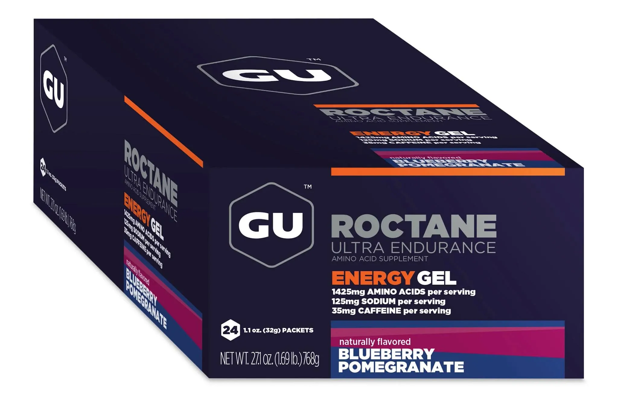 GU Roctane Energy Gel - 24 Pack Blueberry