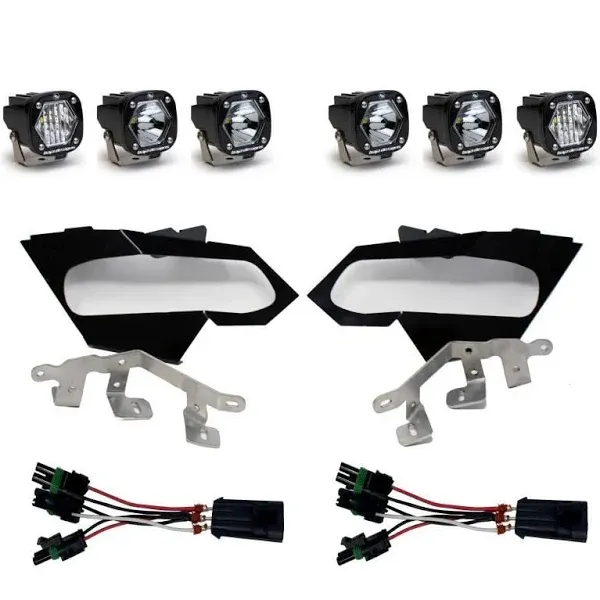 Baja Designs UTV S1Triple LED Headlight Kit for Can-AM Maverick X3 2017-21