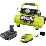 Ryobi P739-PSK005 One+ 18V Cordless 1 gal. Portable Air Compressor and 2.0 Ah Compact Battery and Charger Starter Kit