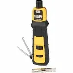 Klein Tools VDV427-300 Impact Punchdown Tool with 66/110 Blade, Reliable CAT Cable Connections, Adjustable Force, Includes Pick and Spudger